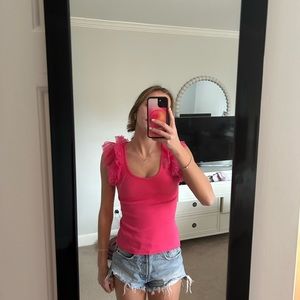 Anthropologie pink top